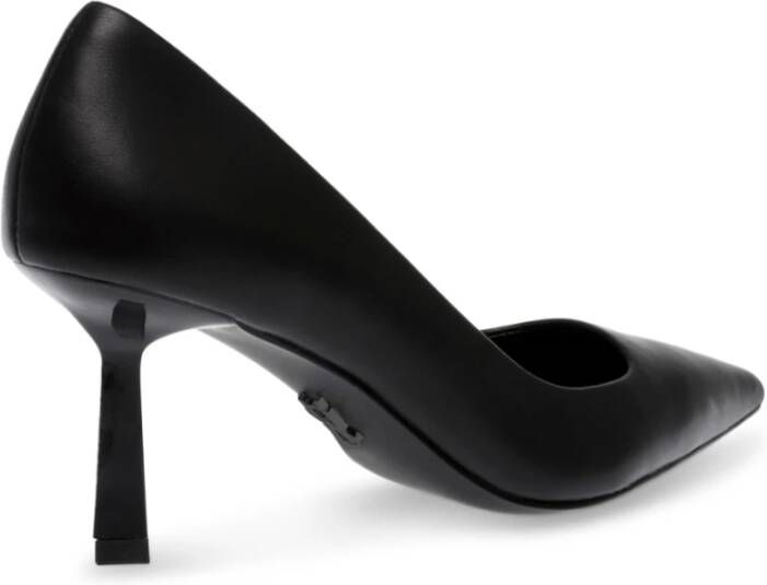 Steve Madden Zwarte leren stilettohakpomp Black Dames