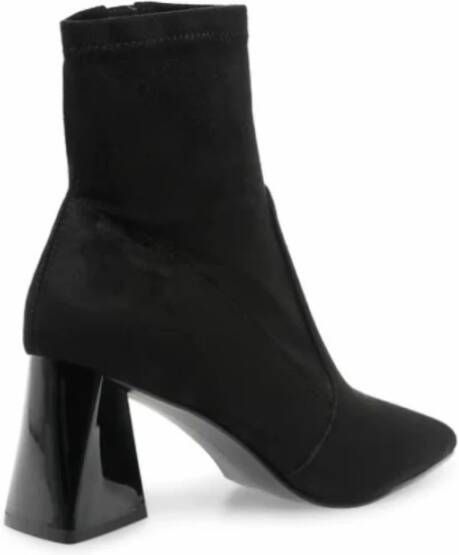 Steve Madden Zwarte Neopreen Puntige Haklaarzen Black Dames