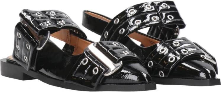 Steve Madden Zwarte Patent Leren Ballerina Schoenen Black Dames