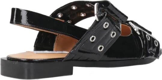 Steve Madden Zwarte Patent Leren Ballerina Schoenen Black Dames