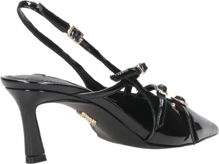 Steve Madden Zwarte Patentleren Strappy Sandalen Black Dames