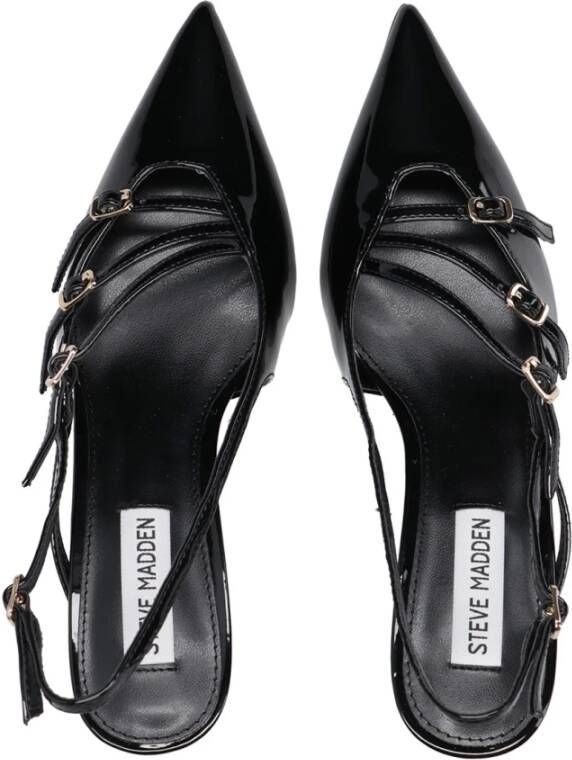 Steve Madden Zwarte Patentleren Strappy Sandalen Black Dames