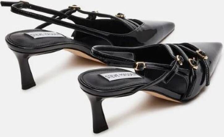 Steve Madden Zwarte puntige neus lage hak schoen Black Dames