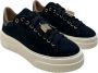 Stokton Blauwe Suède Platform Sneakers met Charms Blue Dames - Thumbnail 2