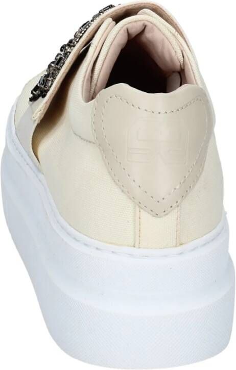 Stokton Canvas Damesneakers Stijlvolle Schoenen Beige Dames