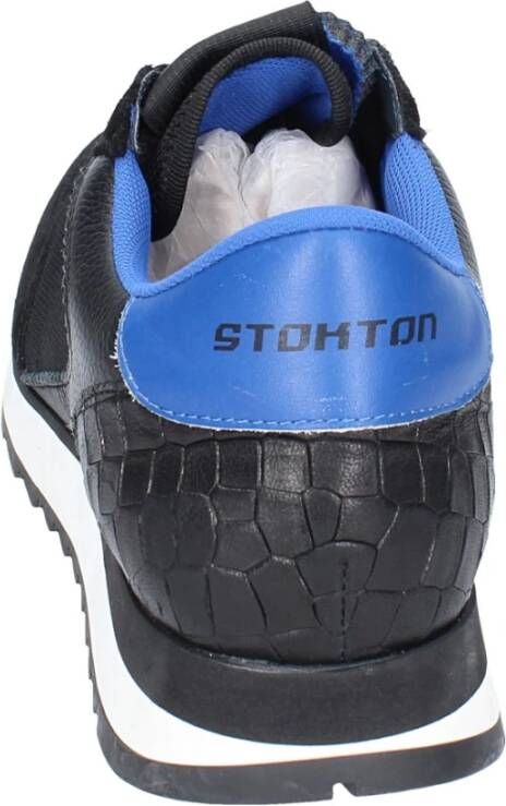 Stokton Heren Textiel Sneakers Black Heren