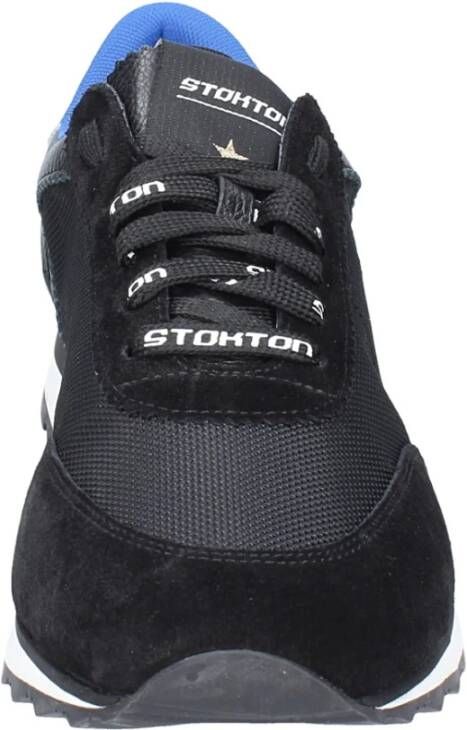 Stokton Heren Textiel Sneakers Black Heren