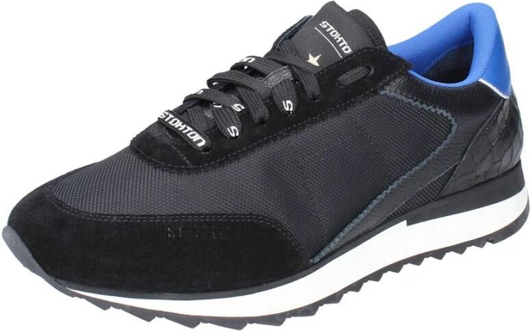 Stokton Heren Textiel Sneakers Black Heren