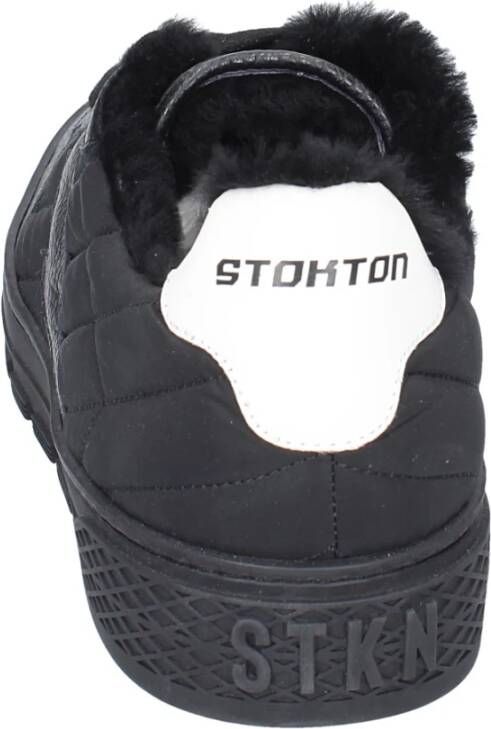 Stokton Heren Textiel Sneakers Black Heren