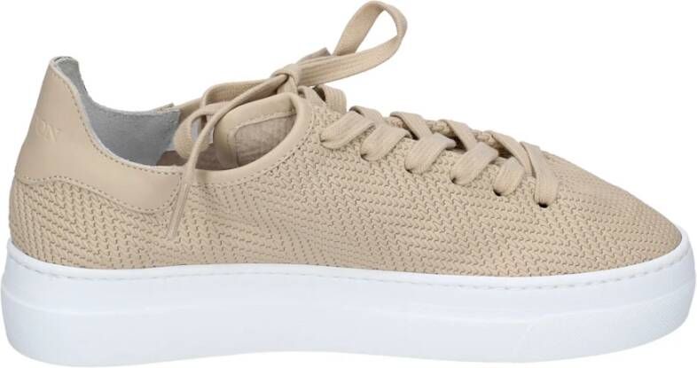 Stokton Leren Dames Sneakers Beige Dames