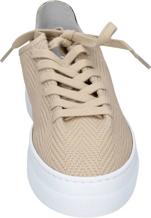 Stokton Leren Dames Sneakers Beige Dames