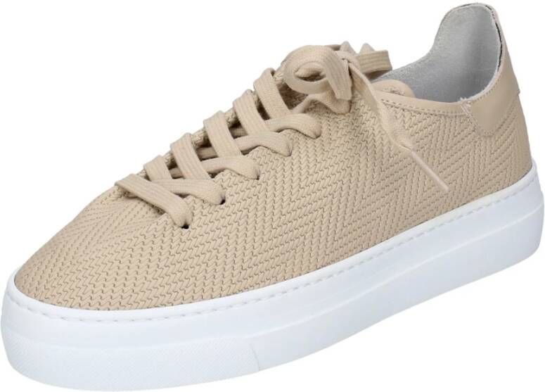 Stokton Leren Dames Sneakers Beige Dames