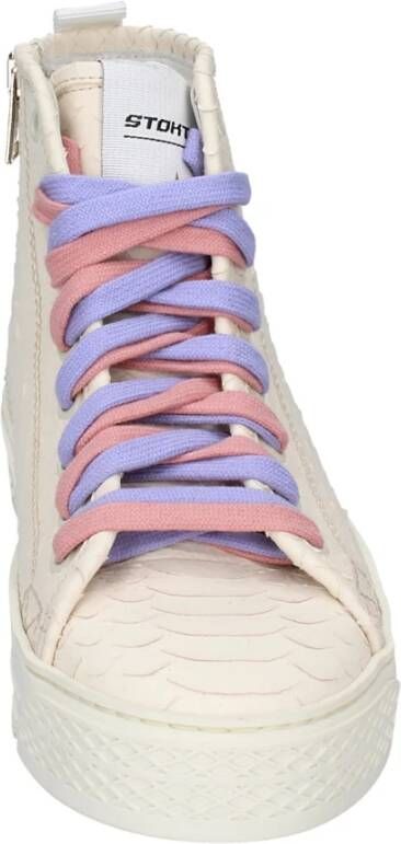 Stokton Leren Dames Sneakers Beige Dames