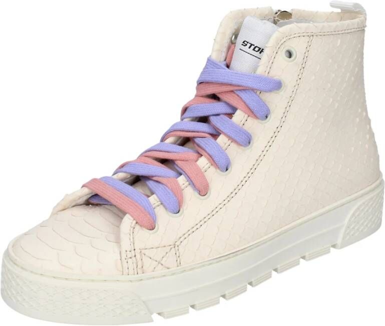 Stokton Leren Dames Sneakers Beige Dames