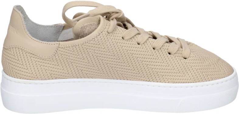 Stokton Leren Dames Sneakers Beige Dames