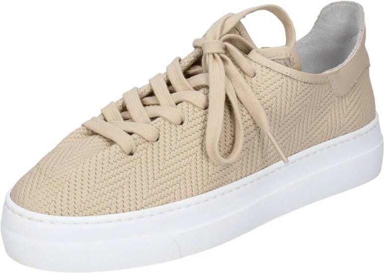 Stokton Leren Dames Sneakers Beige Dames