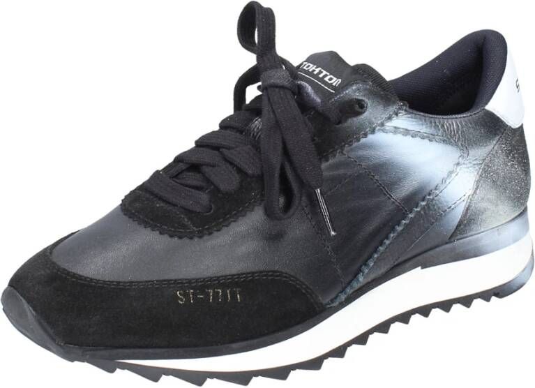 Stokton Leren Dames Sneakers Black Dames