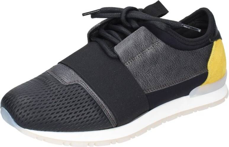 Stokton Leren Dames Sneakers Black Dames