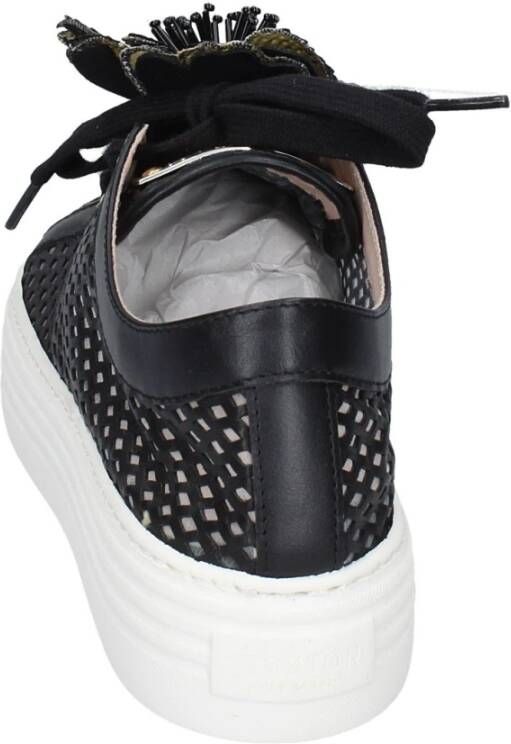 Stokton Leren Dames Sneakers Black Dames