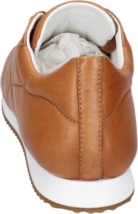 Stokton Leren Dames Sneakers Brown Dames