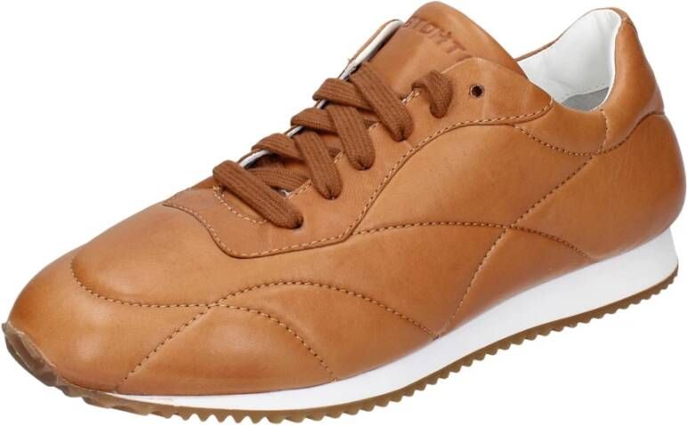 Stokton Leren Dames Sneakers Brown Dames