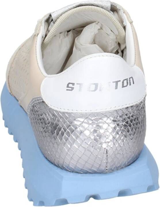 Stokton Leren Dames Sneakers Stijlvolle Schoenen Beige Dames