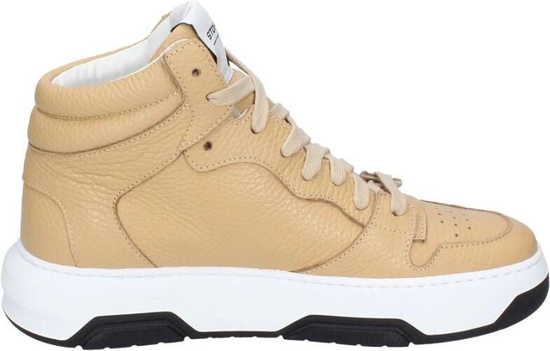 Stokton Leren Dames Sneakers Stijlvolle Schoenen Beige Dames