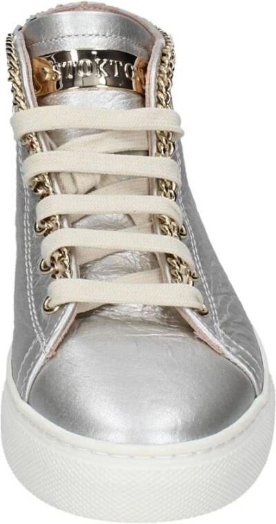 Stokton Leren Dames Sneakers Stijlvolle Schoenen Beige Dames