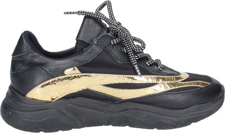 Stokton Leren Dames Sneakers Stijlvolle Schoenen Black Dames