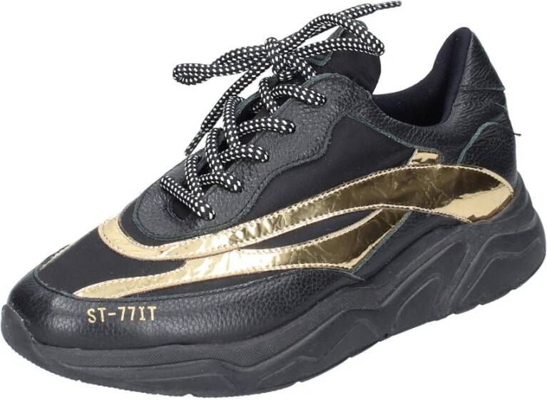 Stokton Leren Dames Sneakers Stijlvolle Schoenen Black Dames