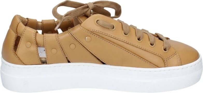 Stokton Leren Dames Sneakers Stijlvolle Schoenen Brown Dames