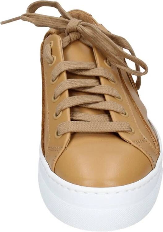 Stokton Leren Dames Sneakers Stijlvolle Schoenen Brown Dames