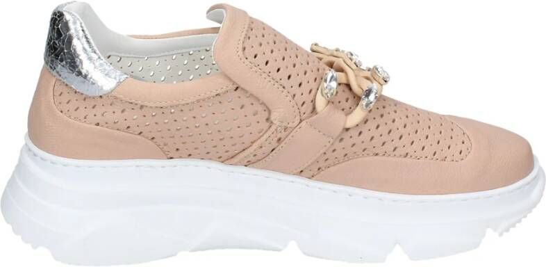 Stokton Leren Dames Sneakers Stijlvolle Schoenen Pink Dames