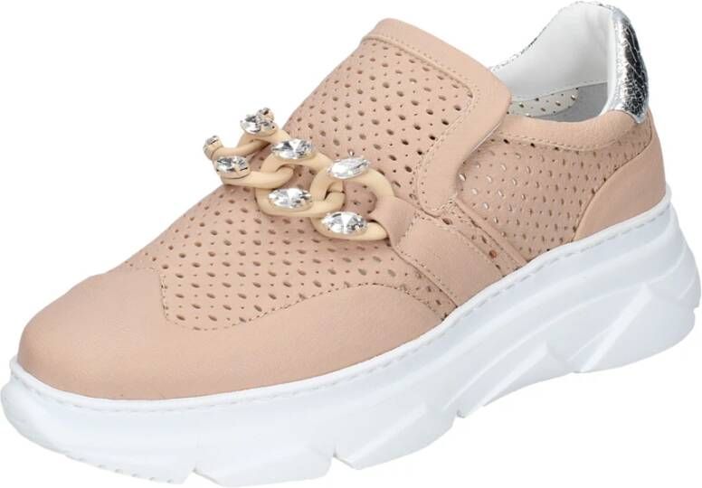 Stokton Leren Dames Sneakers Stijlvolle Schoenen Pink Dames