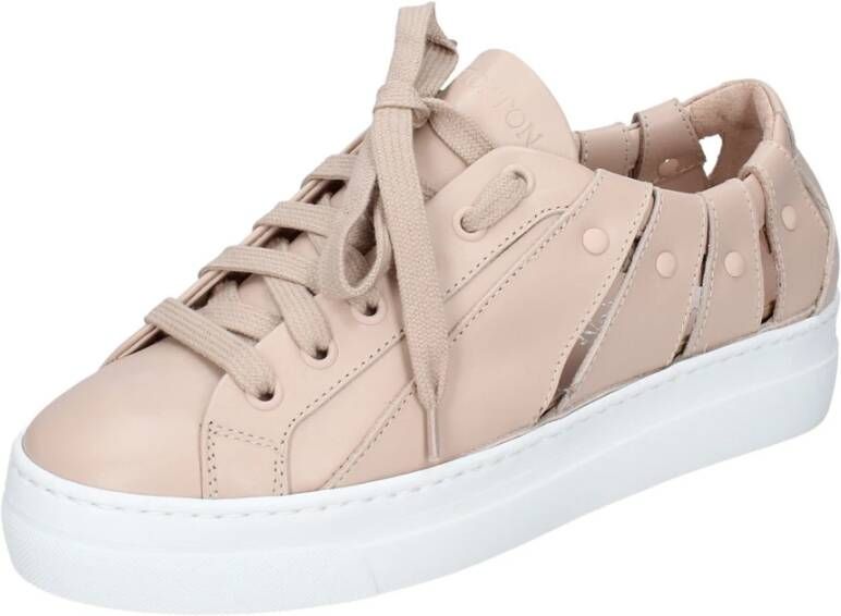 Stokton Leren Dames Sneakers Stijlvolle Schoenen Pink Dames