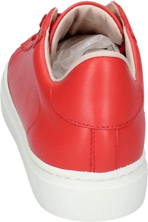 Stokton Leren Dames Sneakers Stijlvolle Schoenen Red Dames