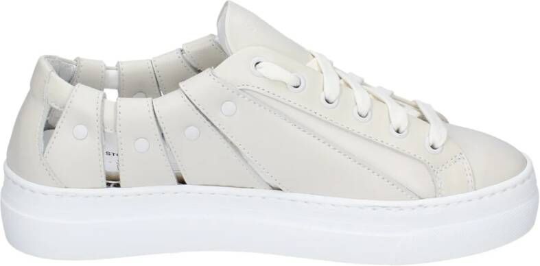 Stokton Leren Dames Sneakers Stijlvolle Schoenen White Dames