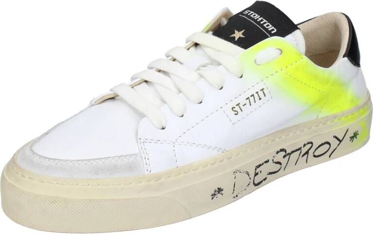 Stokton Leren Dames Sneakers Stijlvolle Schoenen White Dames