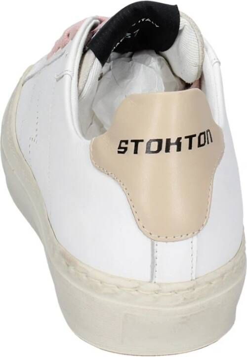 Stokton Leren Dames Sneakers Stijlvolle Schoenen White Dames