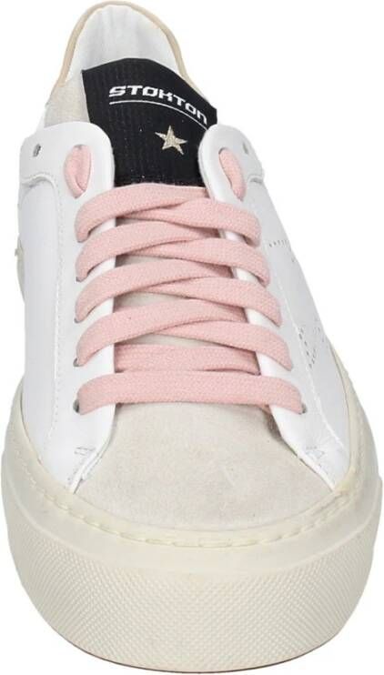 Stokton Leren Dames Sneakers Stijlvolle Schoenen White Dames