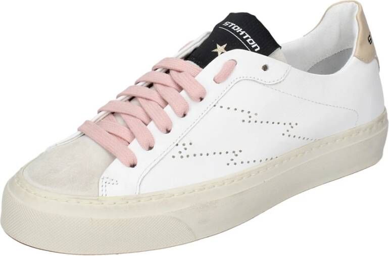 Stokton Leren Dames Sneakers Stijlvolle Schoenen White Dames