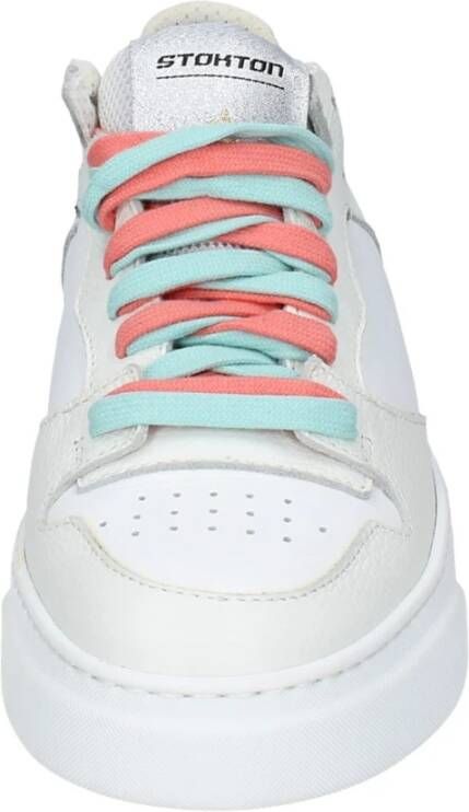 Stokton Leren Dames Sneakers White Dames