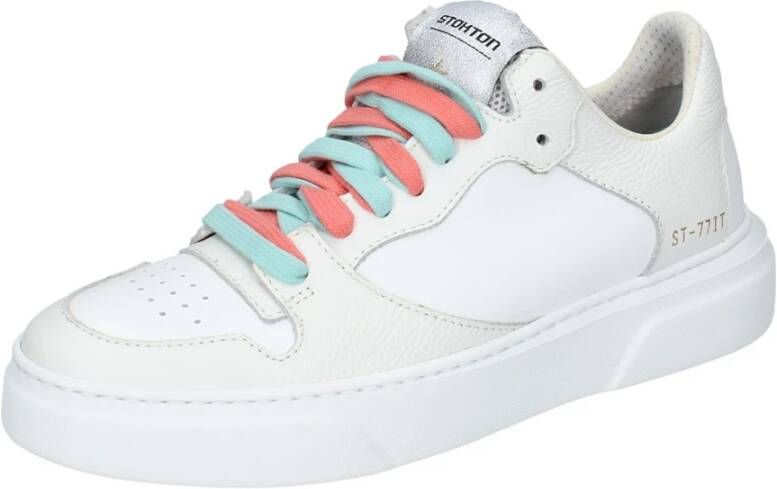 Stokton Leren Dames Sneakers White Dames