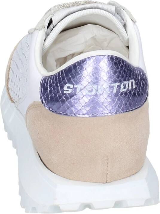 Stokton Leren Dames Sneakers White Dames