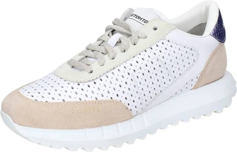 Stokton Leren Dames Sneakers White Dames