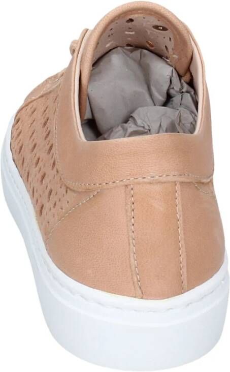 Stokton Leren Damessneakers Beige Dames