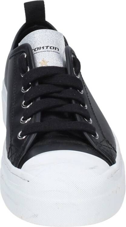 Stokton Leren Damessneakers Black Dames