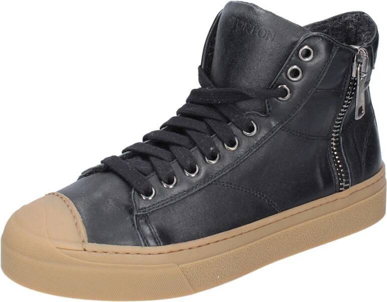 Stokton Leren Damessneakers Black Dames