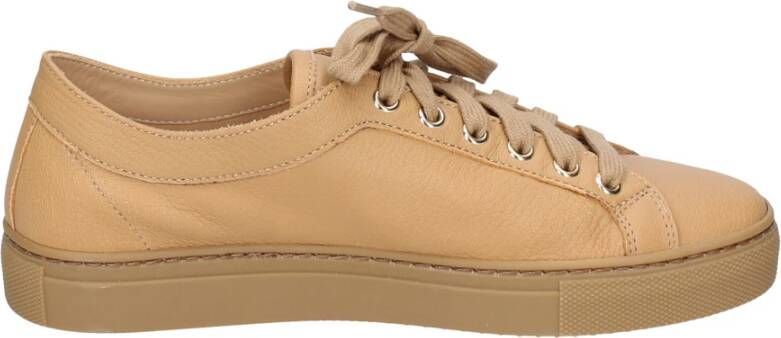 Stokton Leren Damessneakers Brown Dames