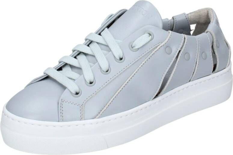 Stokton Leren Damessneakers Gray Dames